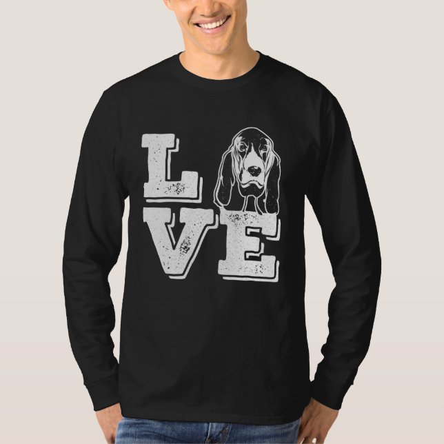 Love my Hound I Love BloodHounds Mom and Dad T Shirt (Framsida)