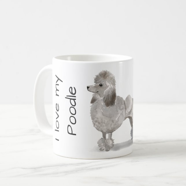 Love My Poodle Kaffemugg (Framsida vänster)