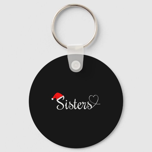 Love My Sister Cute Christmas Sisters  Nyckelring (Framsida)