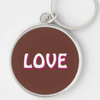 LOVE NECKLACE FOR GIFT WOMEN , GIRLFRIEND RUND SILVERFÄRGAD NYCKELRING