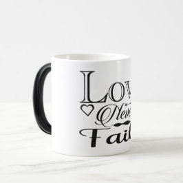 Love never fails magisk mugg