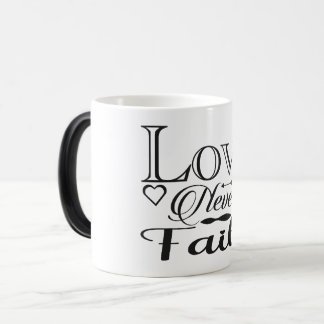 Love never fails magisk mugg