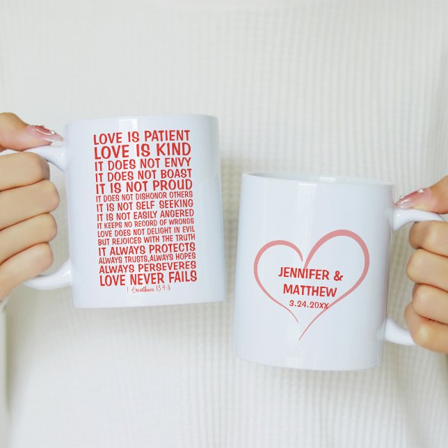 Love Never Fails Personalized Kaffemugg (Skapare uppladdad)