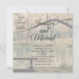 Love Never Fails Photo Wedding Invitation Inbjudningar