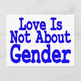 Love Not About Gender Vykort