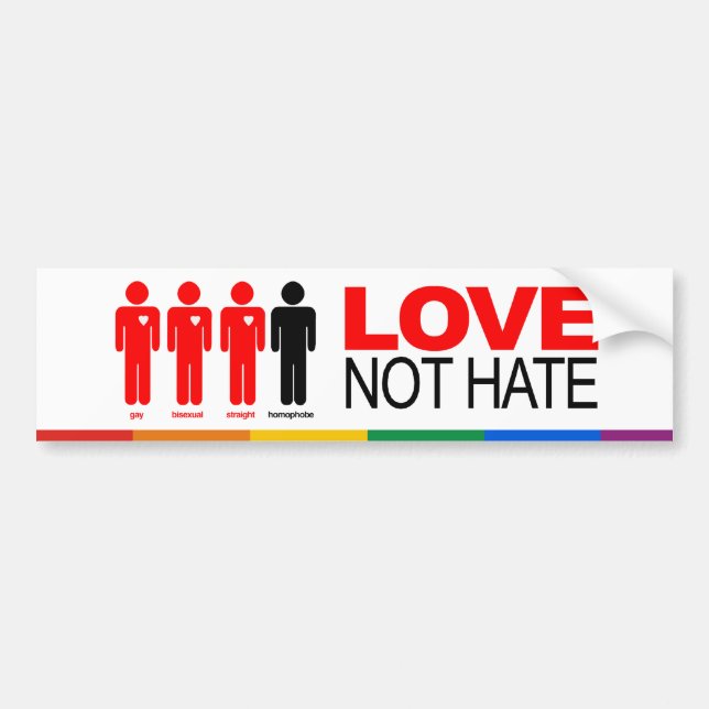 LOVE NOT HATE -.png Bildekal (Framsidan)