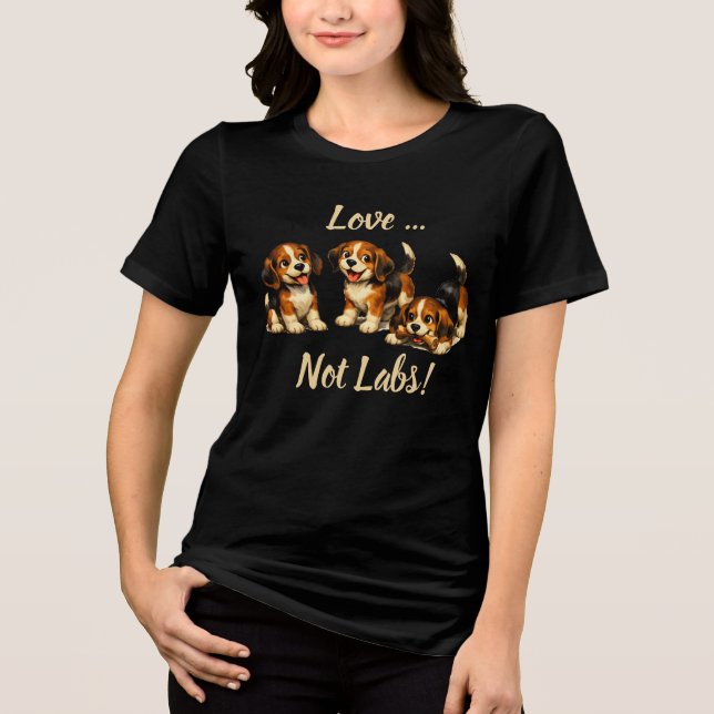 Love Not Labs | Beagle-älskare T Shirt (Framsida)