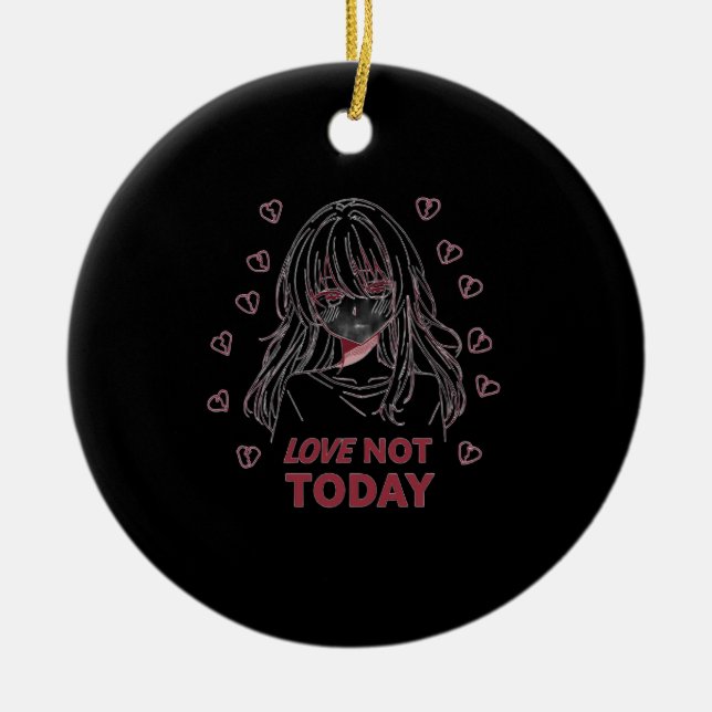 LOVE NOT TODAY JULGRANSPRYDNAD KERAMIK (Framsidan)