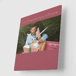 Love note fyrkantig klocka