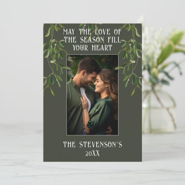 Love of the Season Photo Christmas  Julkort (Stående Fram)