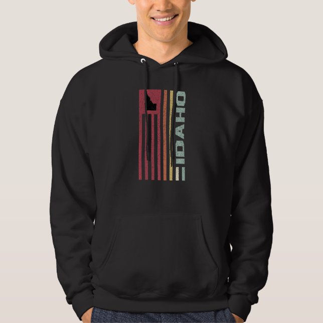 Love Of The State Retro Vacationing Welcome US Map Hoodie (Framsida)