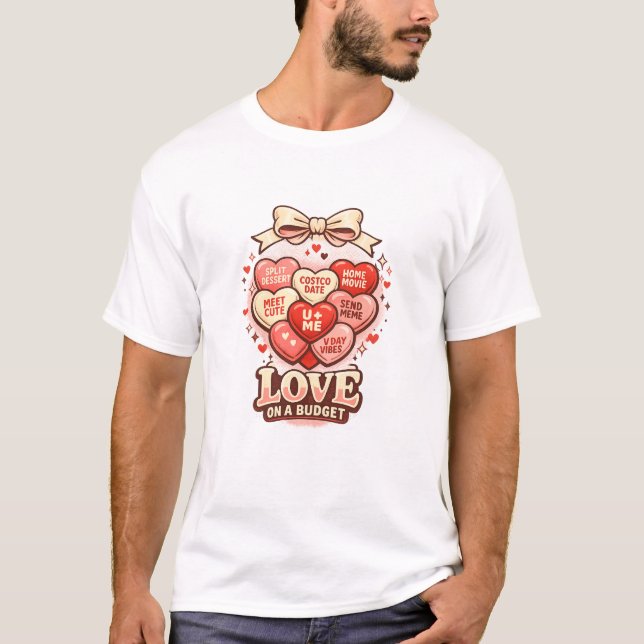Love On A Budget Coquette Valentine Tee | Bow + Co (Framsida)