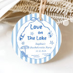 Love On The Lake Bachelorette Party Gåvor Etiketter<br><div class="desc">Love On The Lake Bachelorette Party Favor Tags</div>