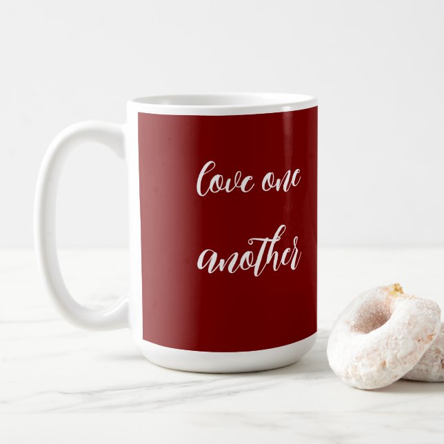 Love one another  coffee mug kaffemugg (Med munk)