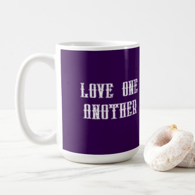 Love one another  coffee mug kaffemugg (Med munk)