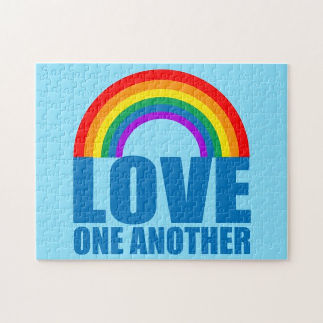 Love One Another Inspirational Christian Verse Pussel (Horisontell)