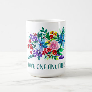 Love One Another Phoebe Floral Inspirational Kaffemugg