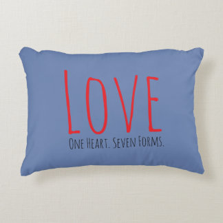 Love - One Heart. Seven Forms Accent Pillow Prydnadskudde