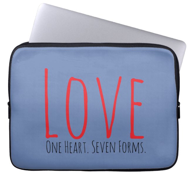 Love - One Heart. Seven Forms Electronics Bag Laptop Fodral (Framsidan)