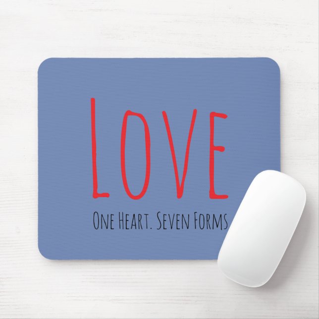 Love - One Heart. Seven Forms Mousepad Musmatta (Med mus)