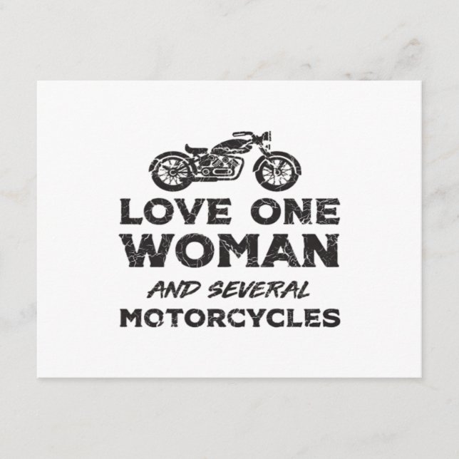 Love One Woman And Several Motorcycles Essential Tilläggskort (Framsida)