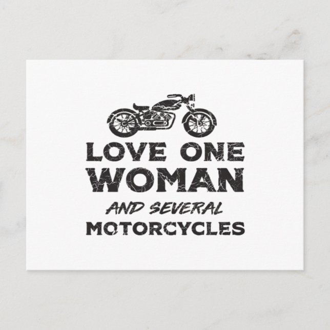 Love One Woman And Several Motorcycles Essential Vykort (Framsida)