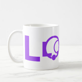 LOVE-ordmärkeskopp lila Kaffemugg