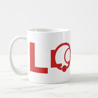 LOVE-ordmärkeskopp röd Kaffemugg