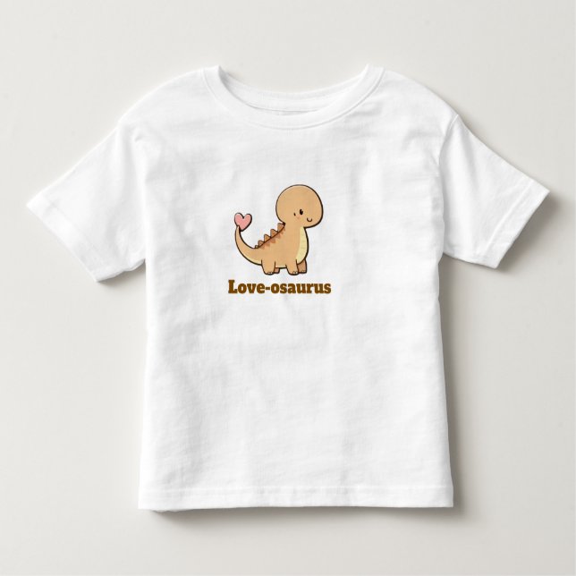 Love-osaurus – Cute Dinosaur T Shirt (Framsida)