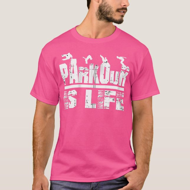 Love Parkour Men Shirt Parkour Gifts For Boys Kids T Shirt (Framsida)