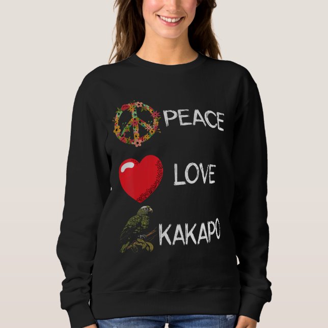 Love Peace Kakapo Bird Kakapo Parrot New Zealand K T Shirt (Framsida)