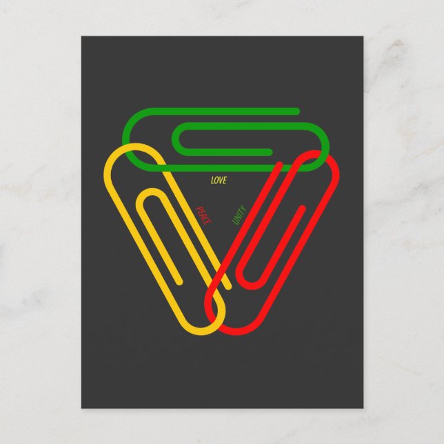 Love - Peace - Unity Vykort (Framsida)