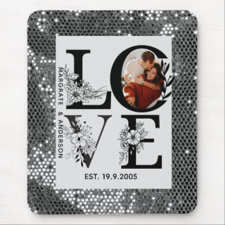 Love photo simple modern personalised gift silver musmatta