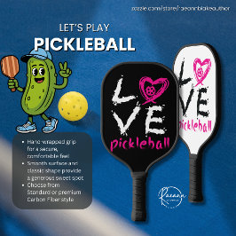 "Love Pickleball" Omvänd design Pickleball paddel