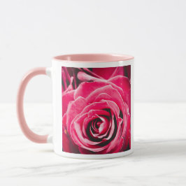 Love Pink Roses 11oz Two-Tone Mug Pink Mugg