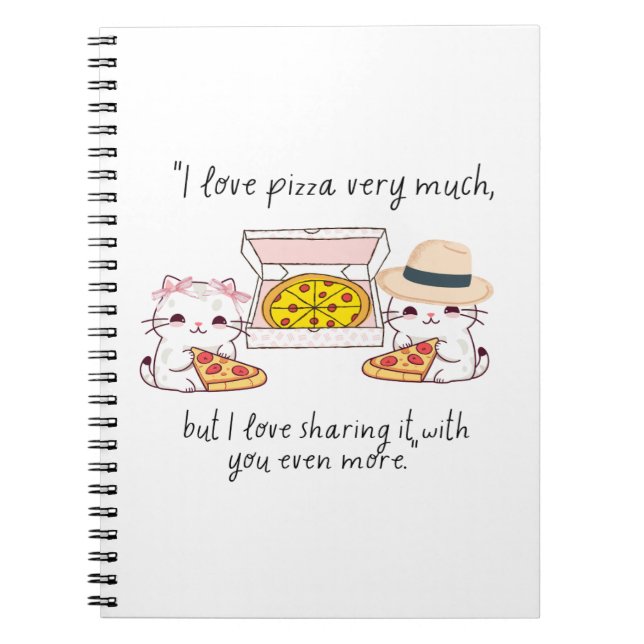 LOVE PIZZA MYCKET MYCKET, CATS ANTECKNINGSBOK (Framsidan)