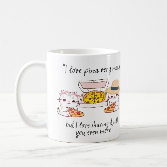 LOVE PIZZA MYCKET MYCKET, CATS KAFFEMUGG (Vänster)