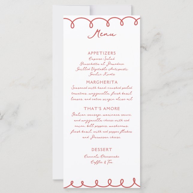 Love & Pizza | Whimsical Menu (Framsida)
