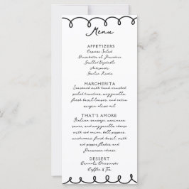 Love & Pizza | Whimsical  Menu