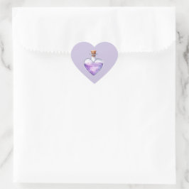 Love Potion Halloween Gift Tag Hjärtformat Klistermärke