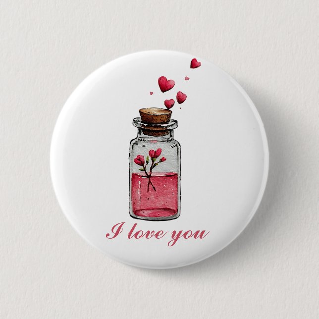 Love Potion in a Bottle Postcard Knapp (Framsida)