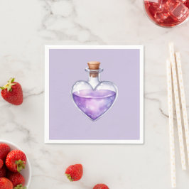 Love Potion Paper Napkins, Purple Pappersservett