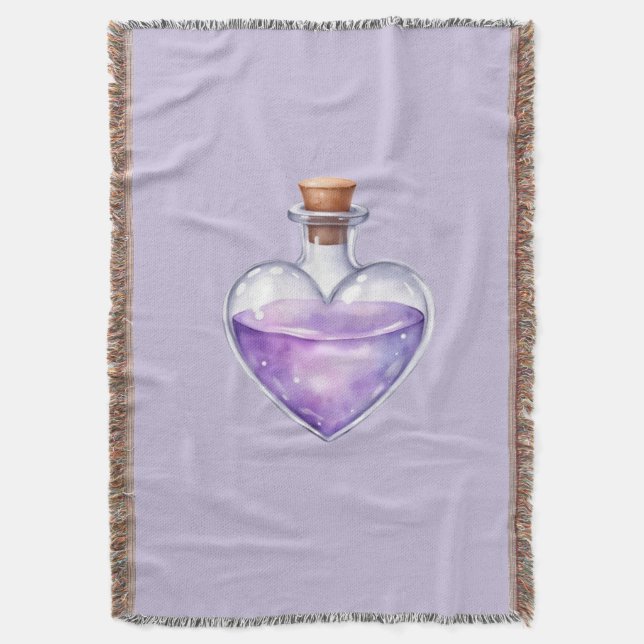 Love Potion Throw Blanket, Purple Filt (Framsidan Vertikal)