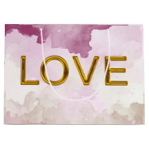 'LOVE' presentpåse (storlek Stor)