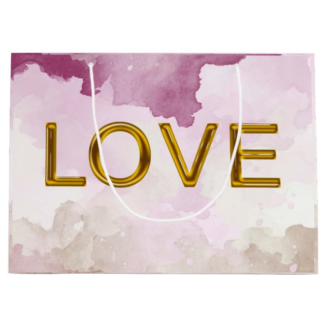 'LOVE' presentpåse (storlek Stor) (Framsidan)