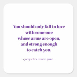 Love quote fyrkantigt klistermärke