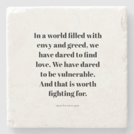 Love quote stenunderlägg