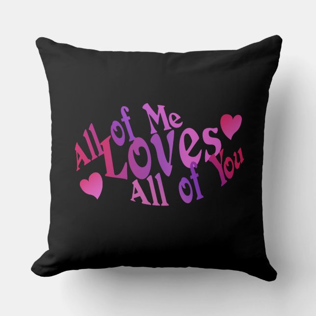 Love Quote Throw Pillow Valentine's Gift Kudde (Framsida)