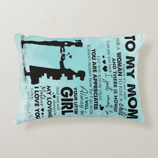 Love Quotes Gift | To My Mom Present | Prydnadskudde (Framsidan)