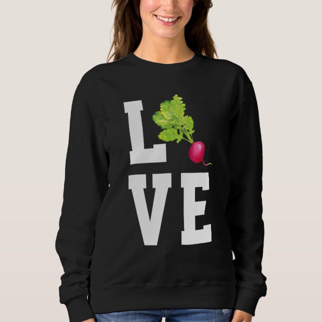 Love Radish Cute Vegetable   Vegan Radish T Shirt (Framsida)